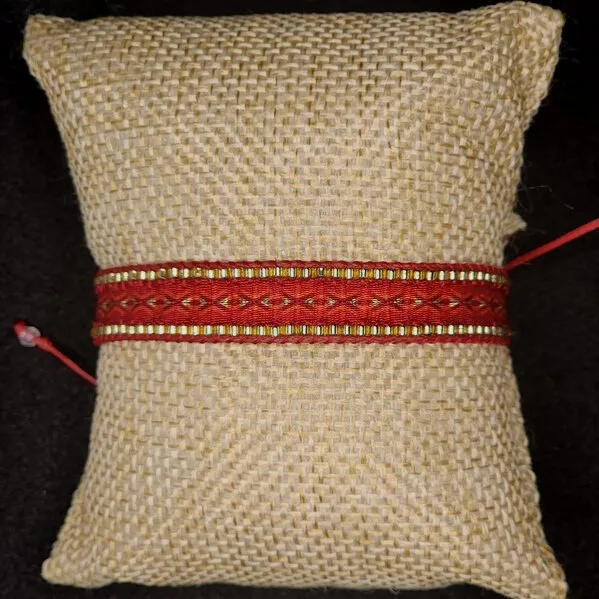 Pasión Dorada, pulsera de telar en tonos cálidos