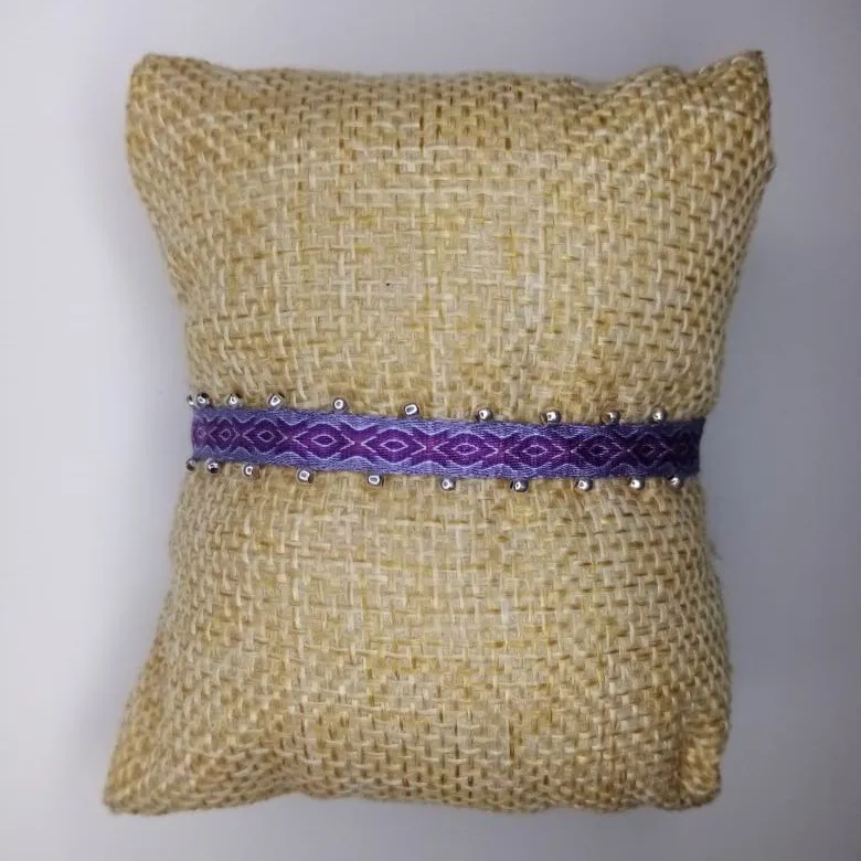 Sueño Lavanda, pulsera de telar en tonos rosas