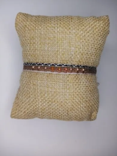 Tierra Ardiente, pulsera de piedra natural y plata en tonos cálidos
